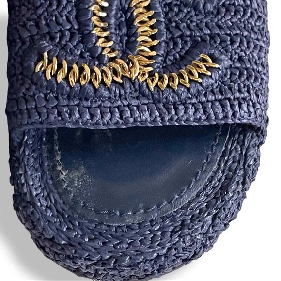 Chanel Interlocking CC Logo Straw Espadrilles Size: 8.5 EU 39 - Picture 13 of 16